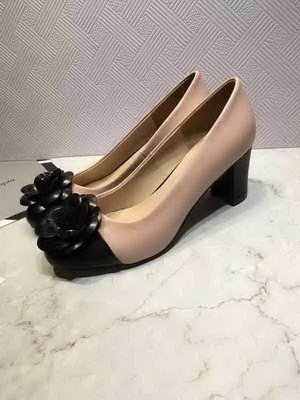 CHANEL Shallow mouth Block heel Shoes Women--022